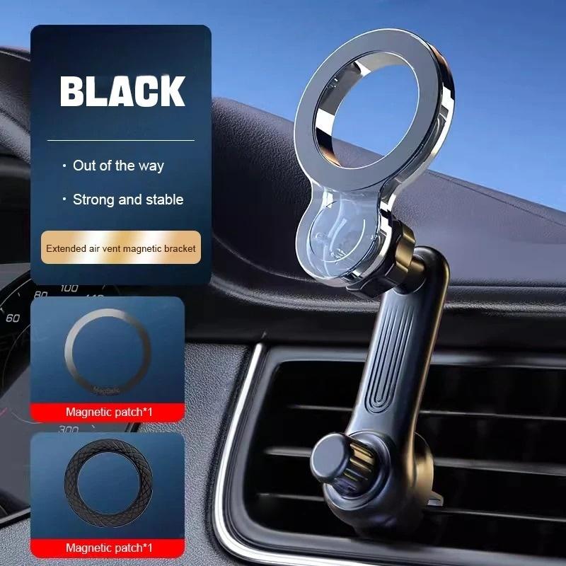 Car Magnetic Phone Holder 360 Degree Rotation Adjustable Single Handed Operation Air Outlet Vent Mobile Phone Support