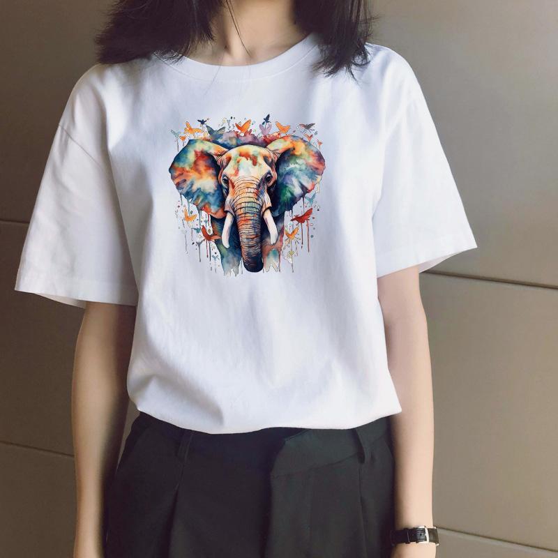 Watercolor Elephant Stickers On Clothes New Garment Accessory Diy Heat Transfer Washable Thermal Patchesdiy Craft Supplies