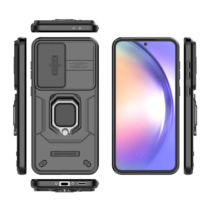 Shockproof Armor Magnetic Car Holder Ring Case For Samsung Galaxy A26 A36 A56 5G M56 A15 A35 A55 M15 M35 M55 Lens Protect Cover