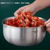 CHFNJJ Stainless Steel Bowl and Colander Includes a Draining Bowl with Drainage Perfect for Washing a Bowl with Mesh and a Measuring Scale for Easy