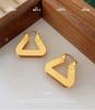 Geometryczne Trójkątne Klipsy do Uszu: Przesadzone, Wszechstronne Kolczyki w Luksusowym Koreańskim Stylu