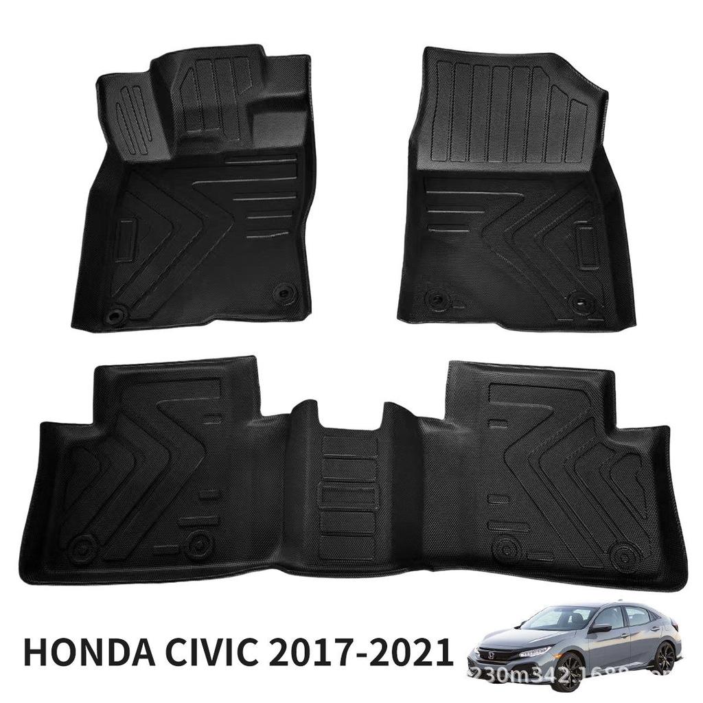 Waterproof TPE Car Floor Mats for 2017-2021 Honda Civic - Full Coverage, Vehicle Specific