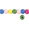 Mix of Round Wooden Beads In Bright Colors and with a Matte Surface. Ref 571231