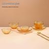 Amber 5-inch Dotted Glass Bowl 2-piece Set