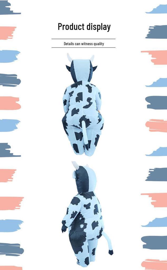 Disfraz de Mascota Inflable de Vaca para Festival de Halloween - Cosplay Creativo y Accesorios para Fotos