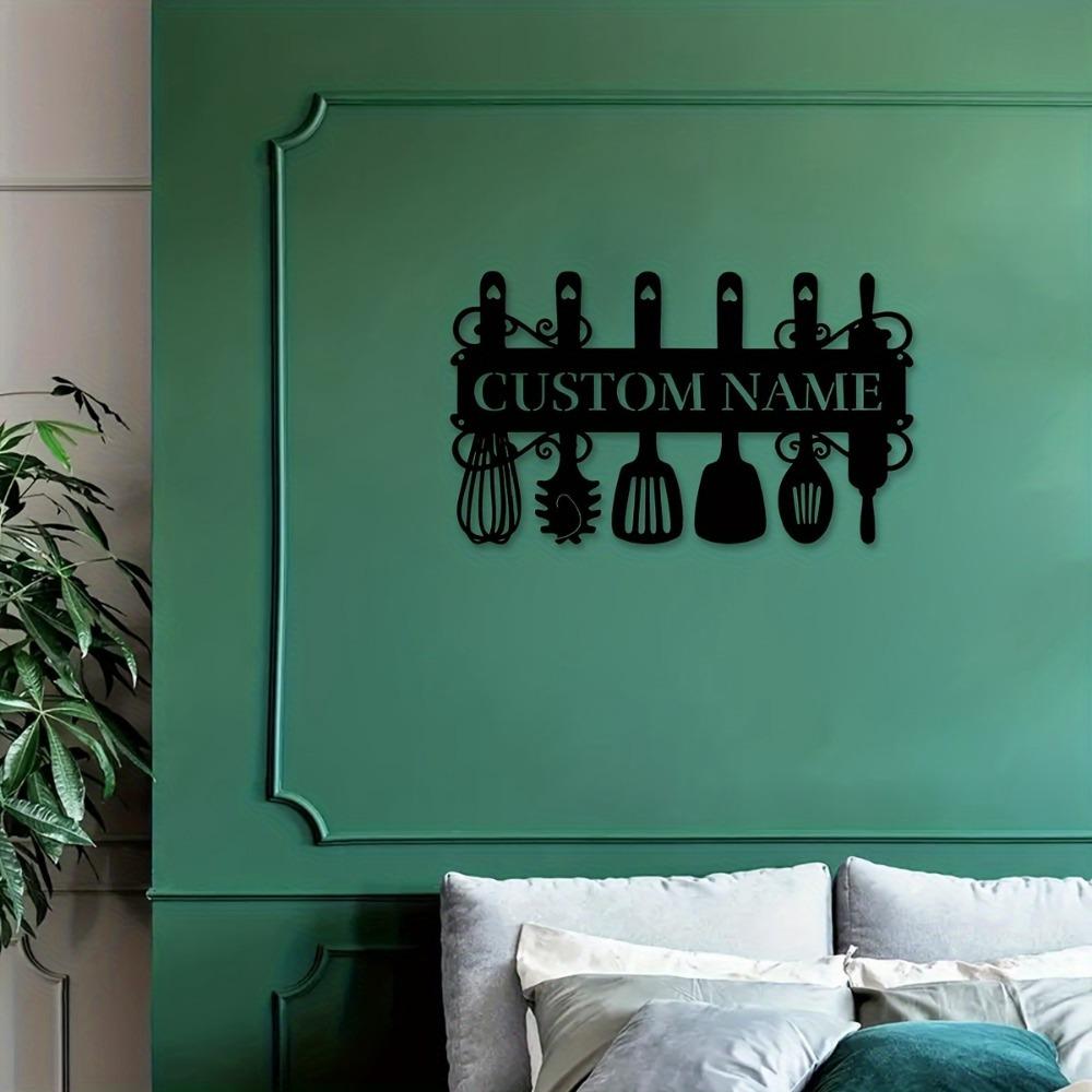 1pc Personalized Culinary Wall Sculpture, Custom Rustic Kitchen Sign Plaque for Lounge Office Veranda Courtyard, Ideal Gift
