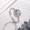 Eleganter Zirkonia-Ring mit simuliertem Diamant für Damen - Perfektes Verlobungs- oder Heiratsantragsgeschenk