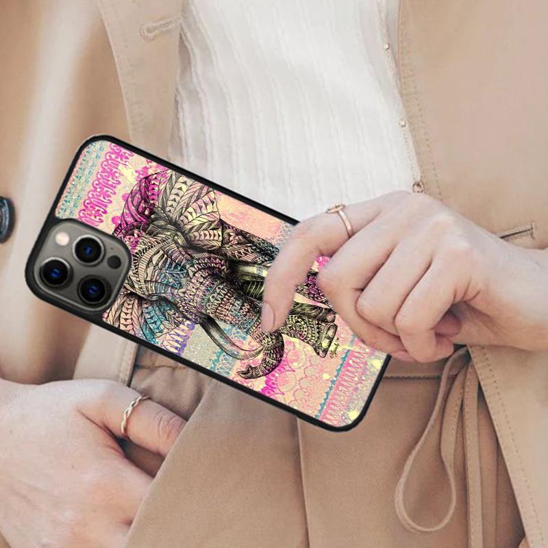 

Elephant Mandala Aztec Magnetic Phone Case For APPLE iPhone 17 Air 16 14 13 12 Pro Max 15 Plus Charge With MagSafe Cover iPhone 13mini