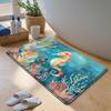 Badezimmermatte im Meeres-Design - Ultraweicher Schwammteppich - Schnelle Absorption & Schnelltrocknend - Rutschfest & Hautfreundlich - Badezimmerdekoration