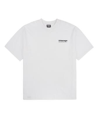 URBANAGE Front Logo Oversized Short Sleeve T-Shirt_White