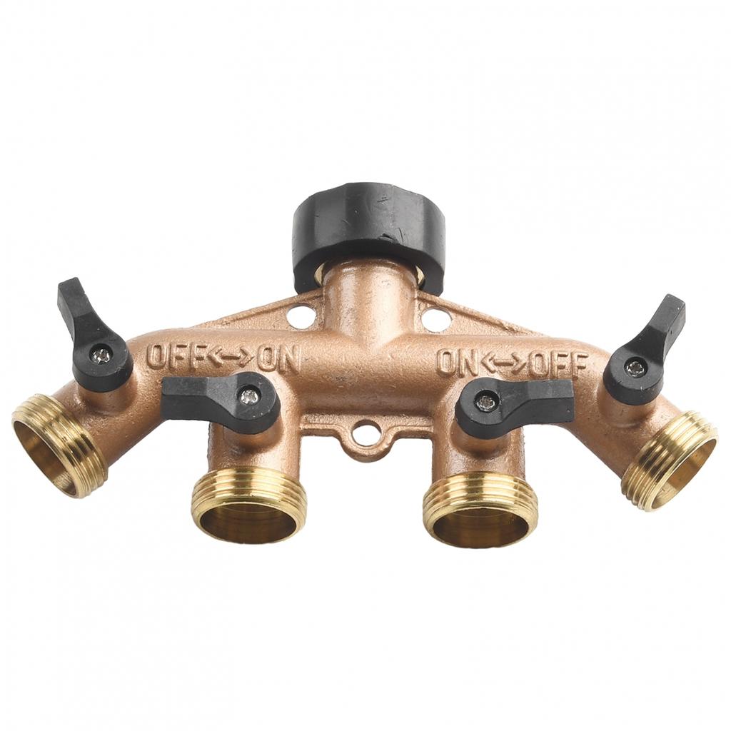 Splitter Connector 3/4 Inch Brass For Garden Hoses