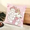 M-Mikkos Illustration Cushion Cover Soft Short Plush Pillow Cover Smooth Cozy Texture Aesthetic Cushion Case Home Decor