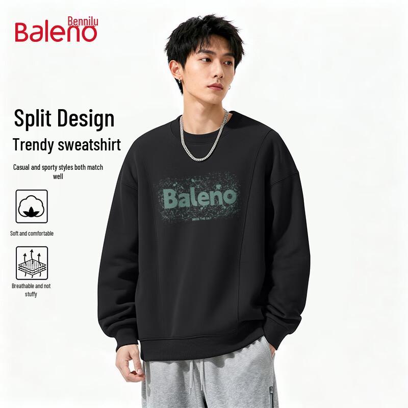 

Мужской свитшот Baleno с круглым вырезом и принтом букв, из плотного материала 2XL