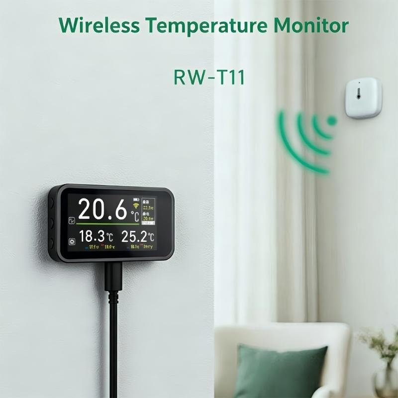 Monitor Digitale della Temperatura per Auto con Display LCD e Sensore Wireless, Schermo a Lettura Rapida per Pendolari e Auto Parcheggiate