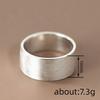 Copper-plated Silver-plated Wide-faced Plain Ring Ring for Women, Commuting Daily Style Simple Jewelry  Spring Popular Ring