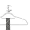 SONGMICS Velvet Hangers, 50 Pack, Non-Slip Clothes Hangers, 0.6 Cm Thickness, Space Saving, 360 Degrees Swivel Hooks, 43.5 Cm Long, for Coat, Jacket