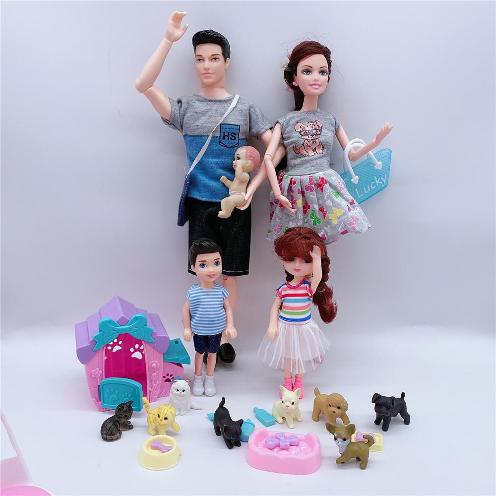 Pregnant Barbie Doll with Baby, Family of Five Set, Perfect Playhouse Gift for Kids
