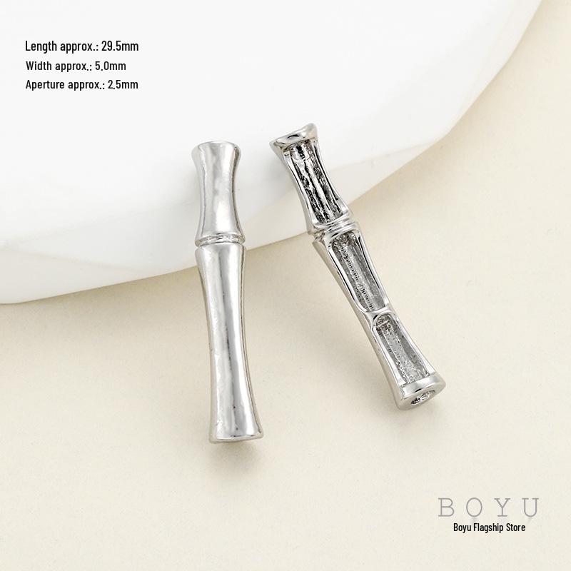 

Сохраняющие цвет 14-каратные позолоченные изогнутые бусины-разделители в виде бамбука для изготовления украшений своими руками