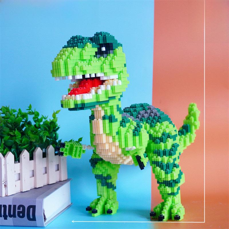 Blocuri de construcție educaționale pentru dinozaur Chao Le Sen pentru băieți - Ornamente Yoshi Puzzle