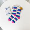 Women's Spring and Autumn Trend Color Striped Anti Woven Craft Tube Socks