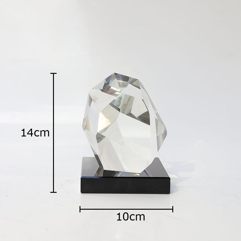 Creative Abstract Geometric Crystal Ornaments Desk Decoration Modern Minimalist Transparent Sculpture Room Aesthetics Decor