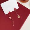 Delicate Jewelry Christmas Hat Socks Snowflake Earrings 2023 Trend Vintage Temperament Drop Earrings for Girls Lady Gift