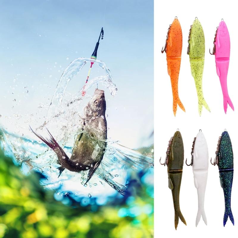 12cm/17cm Soft Fishing Lures with T Shape Tail, Simulation Fishing Swimbaits Artificial Baits Slow Sinking Fish Lures