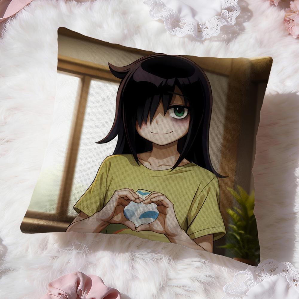 

Cute K-Kuroki TomokoS Cushion Cover Premium Comfort Reversible Pillow Cove -Two in One Design for Any Room & Car Interior 30cmx30cm