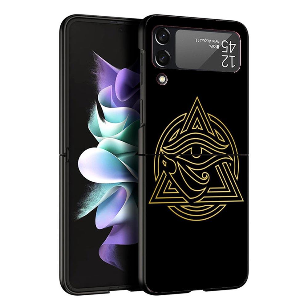 Sacred Eye of Horus Egypt Fresco Case For Samsung Galaxy Z Flip 7 6 5 4 3 z Flip7 Flip6 Flip5 Flip4 5G Phone Cover Flip3 Folding