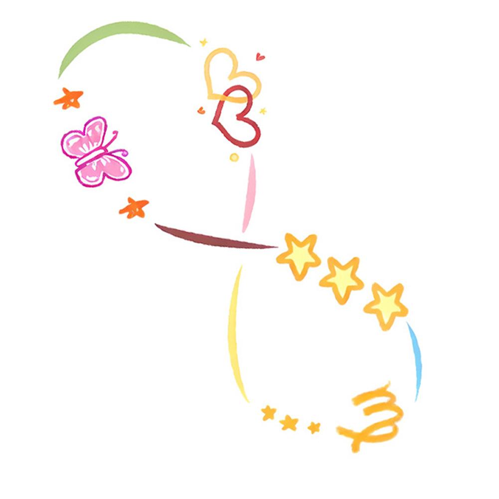 Zwölf bunte Tattoo-Aufkleber Wasserdicht Lang anhaltender Aufkleber Schlüsselbein Niedlich Damen V1U5