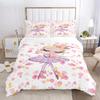 Cartoon Ballet Girl 3D Printed Bedding Set Duvet Covers Pillowcases Comforter Bedding Set Bedclothes Duvet Cover