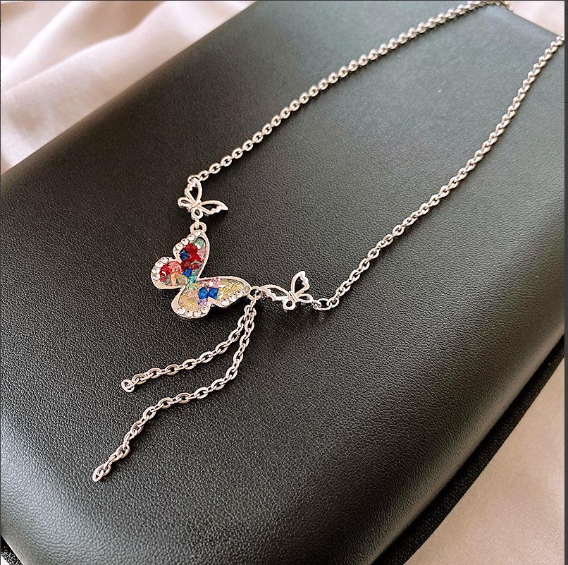 Baroque Water Drop Pearl Fringe Necklace Temperament Collarbone Chain French Retro Necklace Women