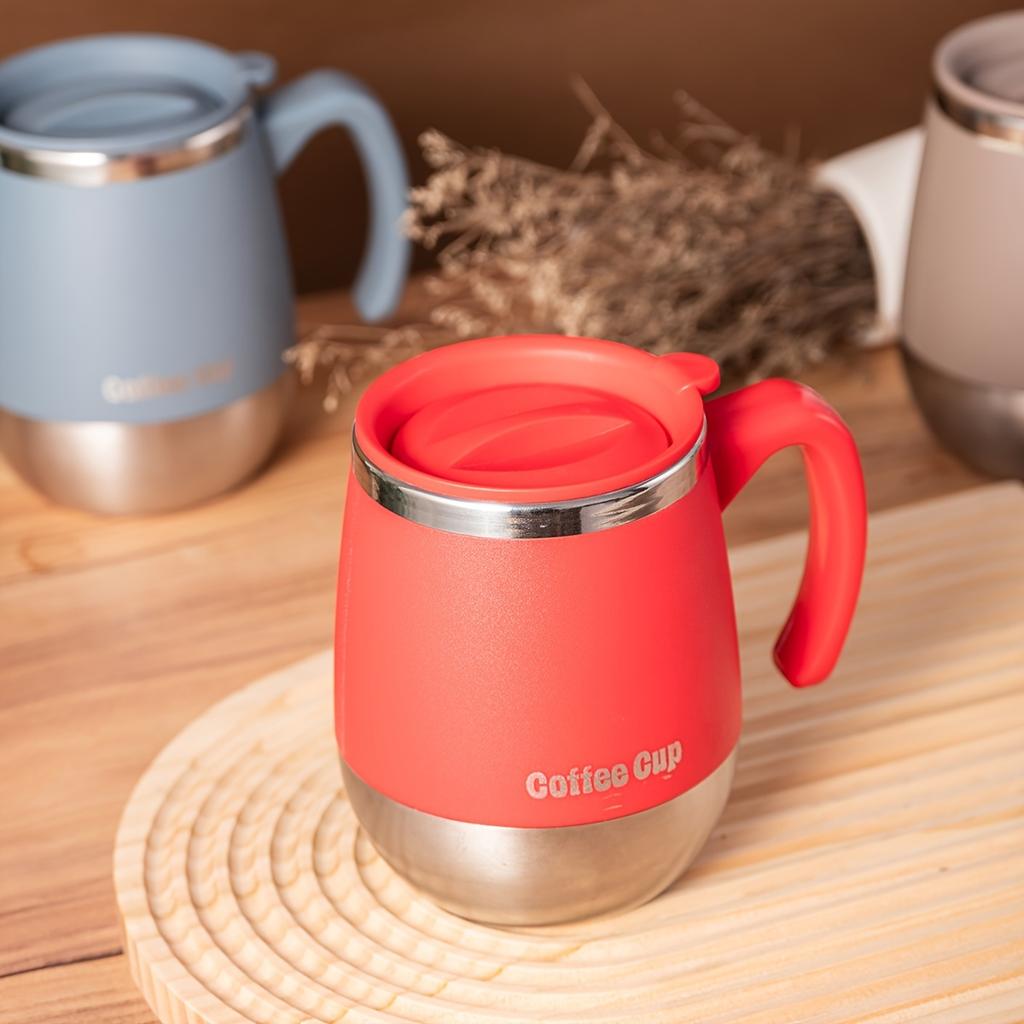 Stainless Steel Double-Wall Vacuum Insulated Coffee Mug with Lid 500ml Thermal Cup for Hot/Cold Drinks 1pc Ideal for Home