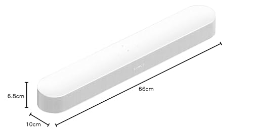 Sonos Beam TV Soundbar with Dolby Atmos and Amazon Alexa, BEAM2JP1 White