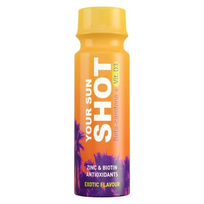 Ihr Sun Shot Vit. D3 Bräunungsgetränk mit exotischem Geschmack, 80 ml