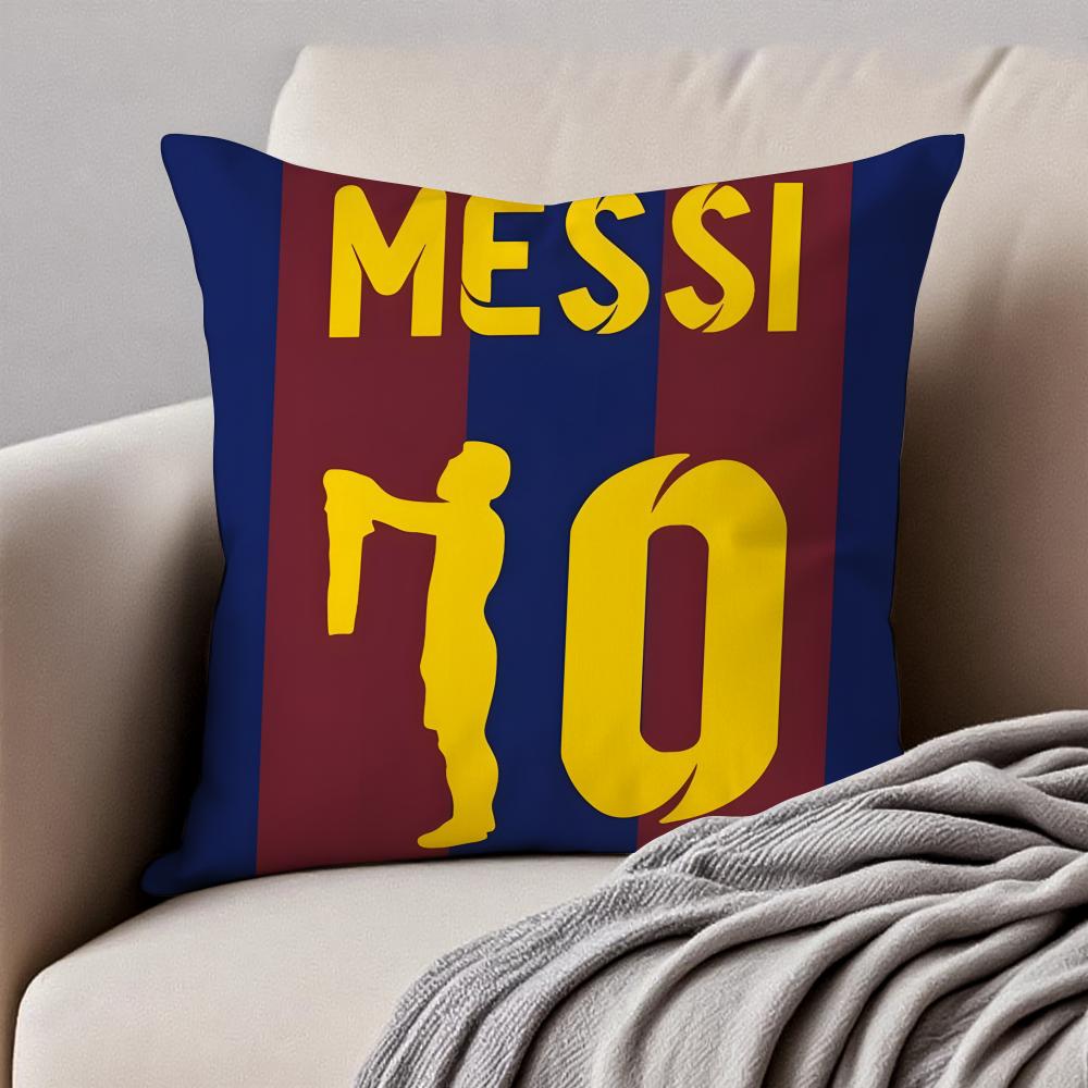 Soccer Athlete LM 10 LLionel MMessi Cushion Cover Pillowcase Antidustmite Invisible Zipper Short Plush Sofa Cushion