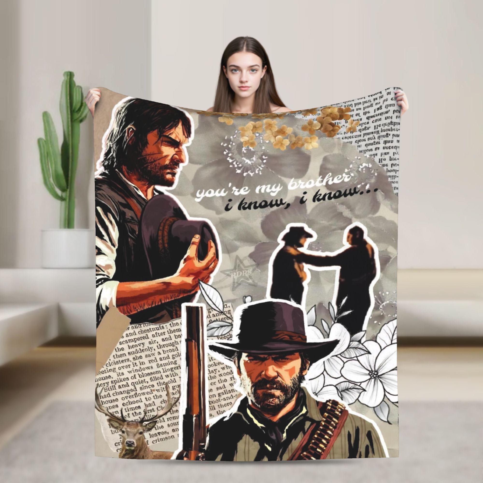 Плед Arthur Morgan Ультрамягкий Плед-покрывало для кровати 50x60 дюймов Различные размеры Пледы и одеяла 75x90cm