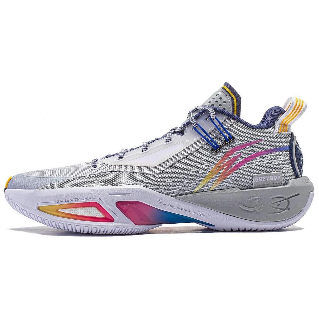 Li-Ning Fission 9 Støtdempende Sklisikre Lavsko Basketballsko Herre sneaker Grå ABPU003-7