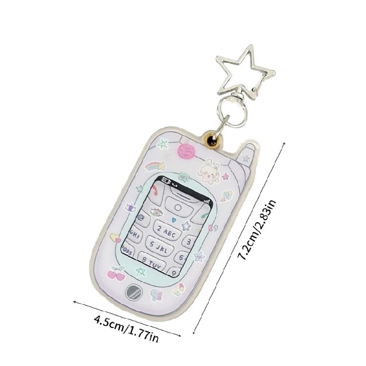Star Shape Keyring Magnetic Photo Card Holder for Kids Student Unique Keyring