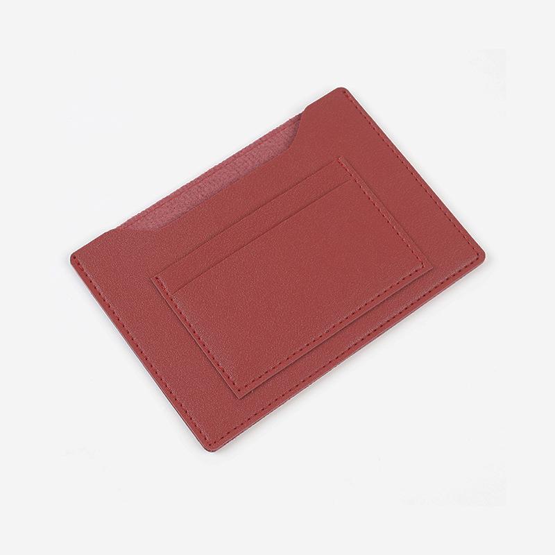 

Simple Solid Color Passport Cover Multifunctional Pu Leather Card Holder Passport Clip Airplane Check-In Ticket Folder Travel червоний