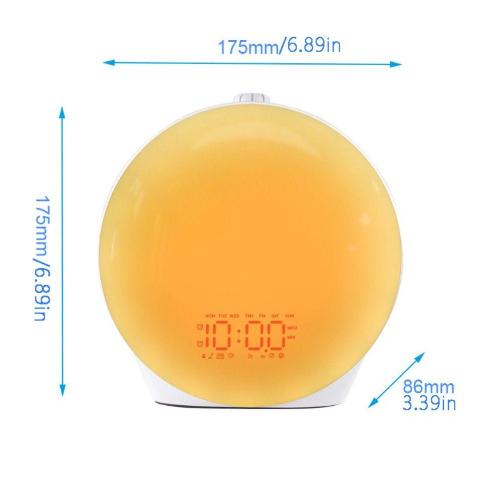 Sunrise Simulation Sunrise Alarm Clock 7 Colors Sleep Nightlight Wake Up Light Clock  Sleep Aid