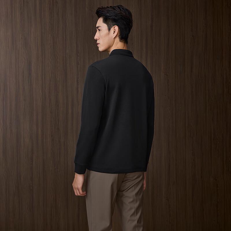 HLA Herren Chic Zeitloses Langarm-Polohemd