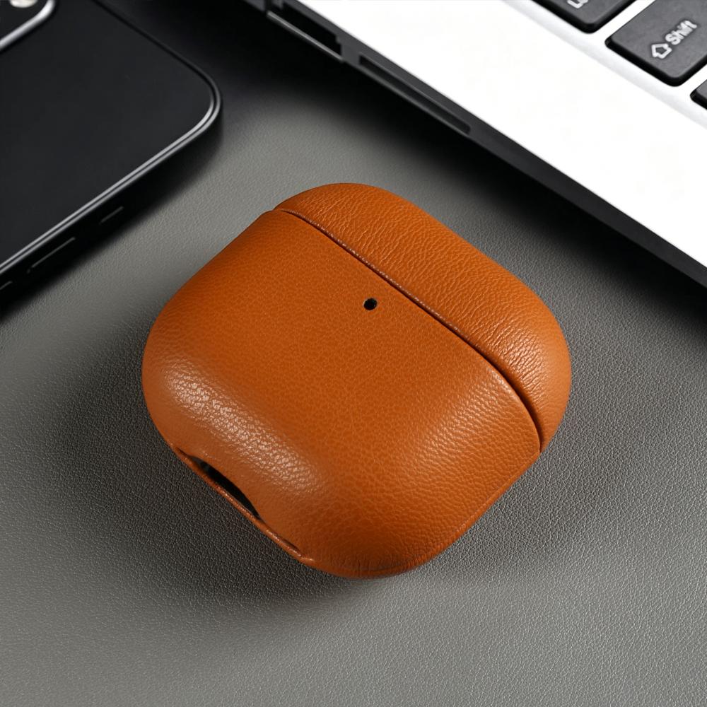 Earphone Case for Airpods Pro 2 3 Pro3 Pro2 for Airpods 4 Wireless Bluetooth Biobased Eco-Friendly Leather Hard Headphone Box