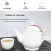 Jimei Jiduo White Ceramic Teapot with Infuser - 1200ml