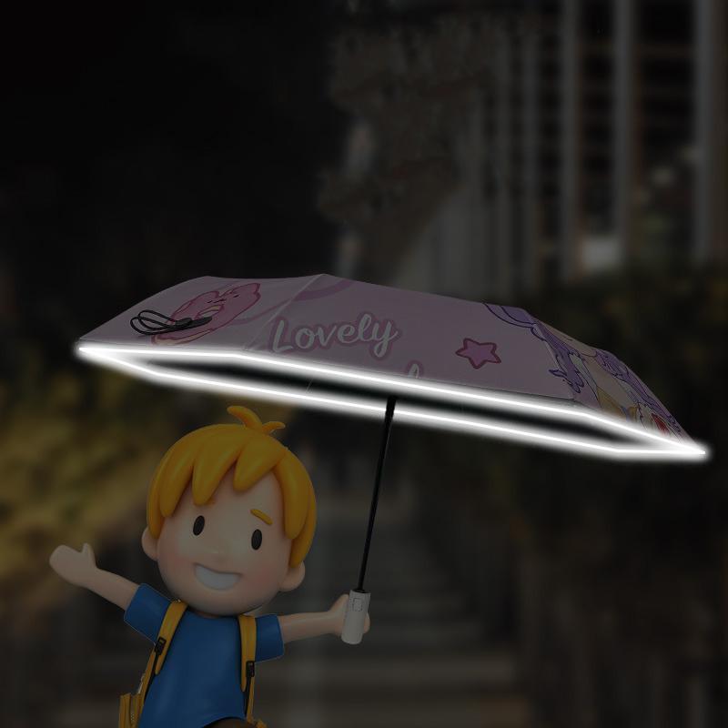 umbrella unicorn Recycling without rebound Automatic umbrella Reflective Stripe Design Umbrella Sunshade and Windproof Umbrella