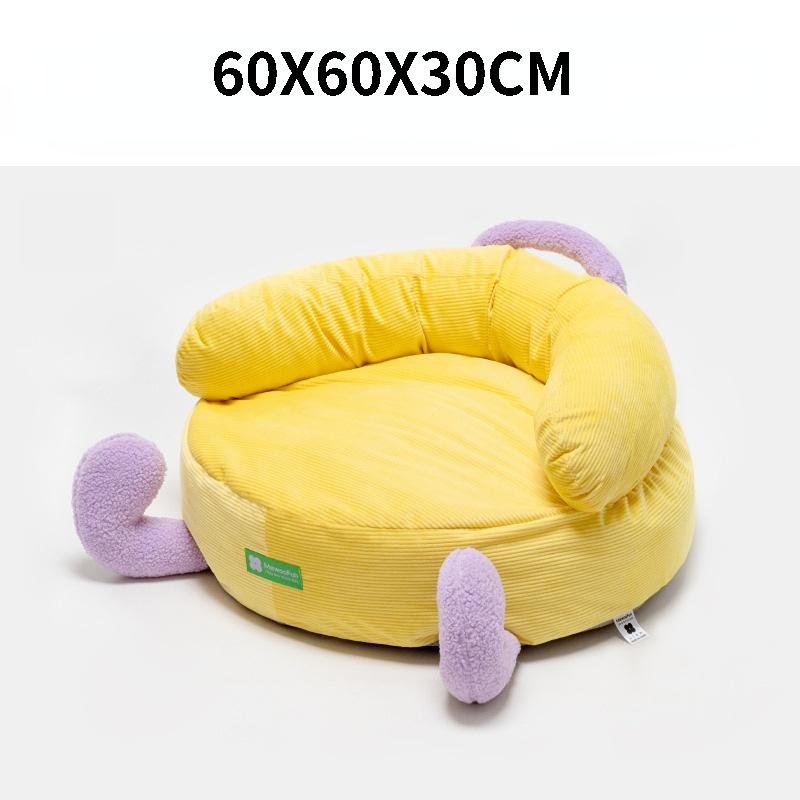 Cat Dog Sofa Mat Small Dog Kennel Soft Cozy Sleeping Bed Chihuahua Pomeranian Plaid Sofa Bed Pet Supplies Cushion