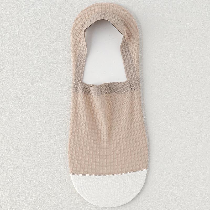 

Мужские летние цветные носки с низким вырезом и нескользящей подошвой - Дышащий ледяной шелк с хлопковой подошвой One Size