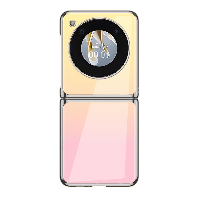 Nubia Flip Case: Galvanisierte Glasabdeckung mit Farbverlauf – kreatives, wortloses Design