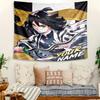 Iguro Obanai Tapestry with Custom Name Wall Hanging Room Background Cloth Home Decor Beach Mat Yoga Mat Sofa Bed Sheet