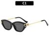 Vintage Sunglasses For Women Brand Designer Cat Eye Leisure Vacation Sun Glasses New Ladies Sunscreen UV400 Shades